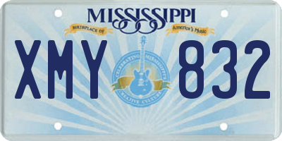 MS license plate XMY832