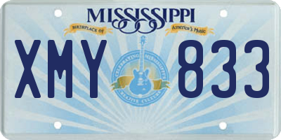 MS license plate XMY833