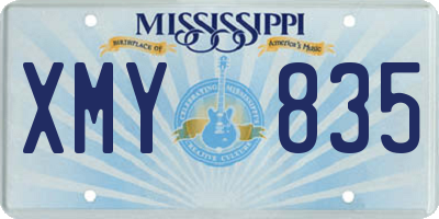 MS license plate XMY835