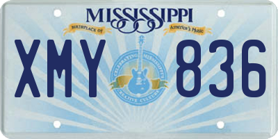 MS license plate XMY836