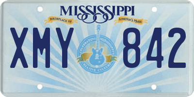 MS license plate XMY842