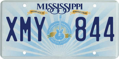 MS license plate XMY844
