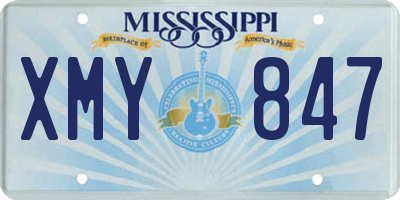 MS license plate XMY847