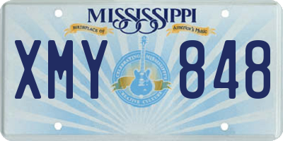 MS license plate XMY848