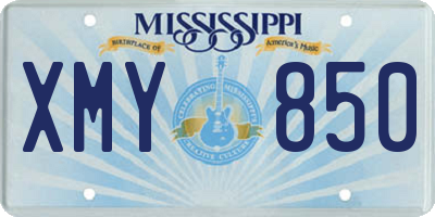 MS license plate XMY850