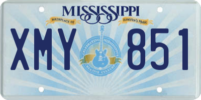 MS license plate XMY851