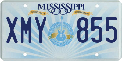 MS license plate XMY855