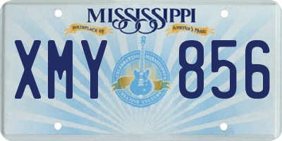 MS license plate XMY856