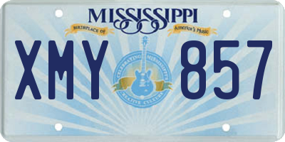 MS license plate XMY857