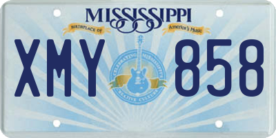 MS license plate XMY858