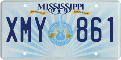 MS license plate XMY861