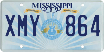 MS license plate XMY864