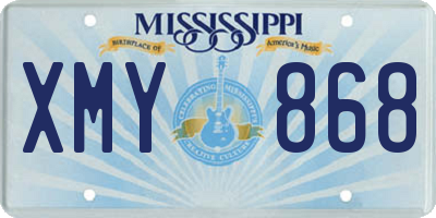 MS license plate XMY868