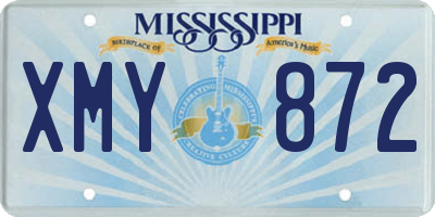 MS license plate XMY872
