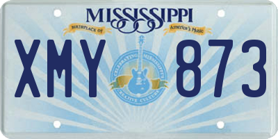 MS license plate XMY873