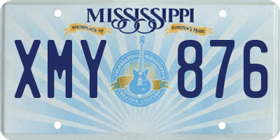 MS license plate XMY876