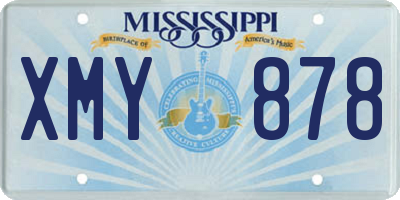 MS license plate XMY878