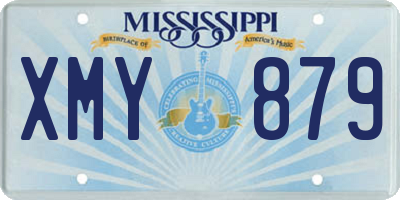 MS license plate XMY879