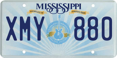 MS license plate XMY880