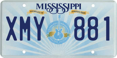 MS license plate XMY881