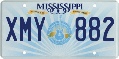 MS license plate XMY882