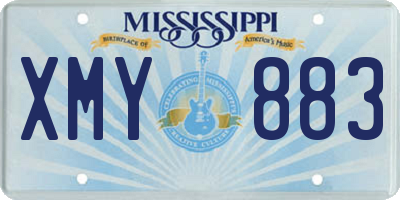 MS license plate XMY883