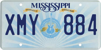 MS license plate XMY884
