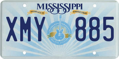 MS license plate XMY885