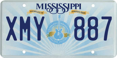 MS license plate XMY887