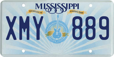 MS license plate XMY889
