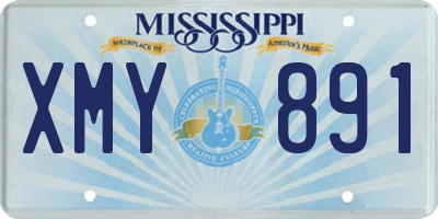 MS license plate XMY891