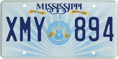 MS license plate XMY894