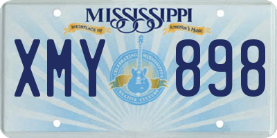 MS license plate XMY898