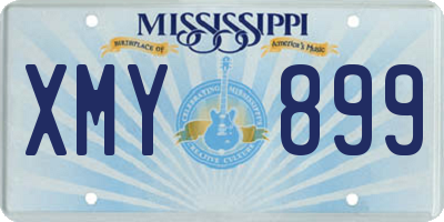 MS license plate XMY899