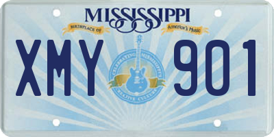 MS license plate XMY901