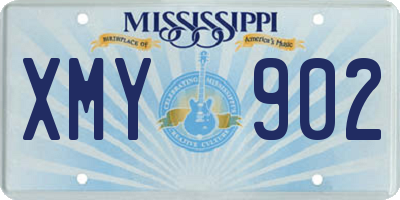 MS license plate XMY902