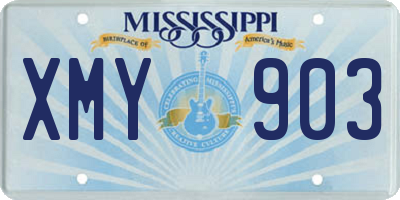 MS license plate XMY903