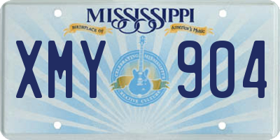 MS license plate XMY904