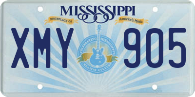 MS license plate XMY905
