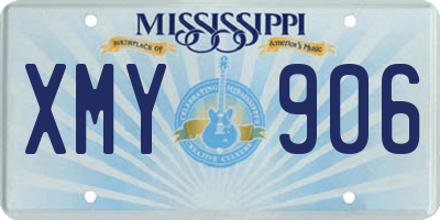 MS license plate XMY906