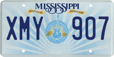 MS license plate XMY907