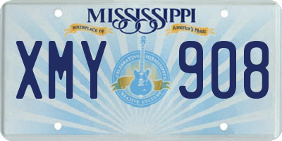 MS license plate XMY908