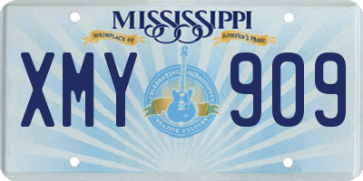 MS license plate XMY909