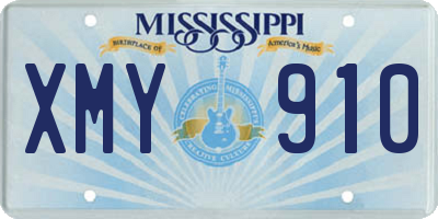 MS license plate XMY910