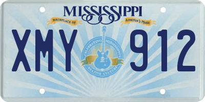 MS license plate XMY912