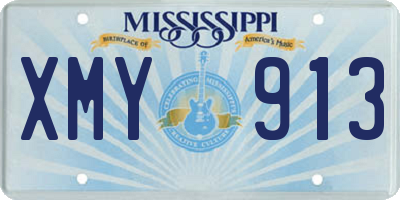 MS license plate XMY913