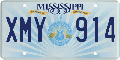 MS license plate XMY914