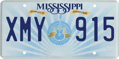 MS license plate XMY915