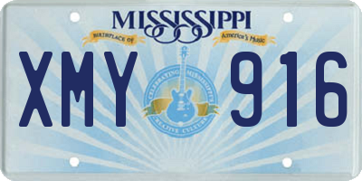 MS license plate XMY916