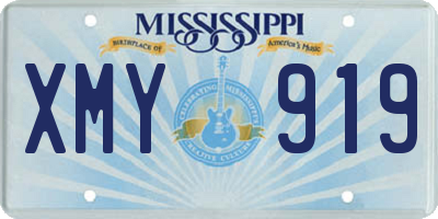 MS license plate XMY919